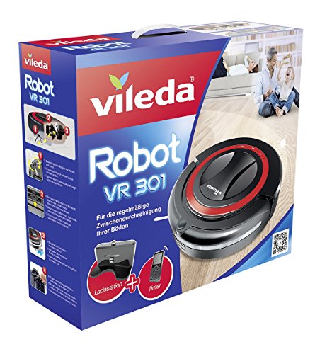 Vileda VR301 Saugroboter mit Ladestation, Hinderniserkennung und Zeitsteuerung - 2