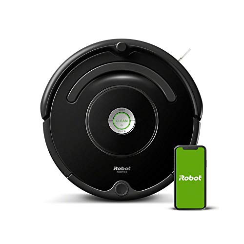 iRobot Roomba 671 WLAN Saugroboter, Dirt Detect Technologie, 3-stufiges Reinigungssystem, Reinigungsprogrammierung per App, Staubsauger Roboter, ideal für Tierhaare, Teppiche und Hartböden, schwarz