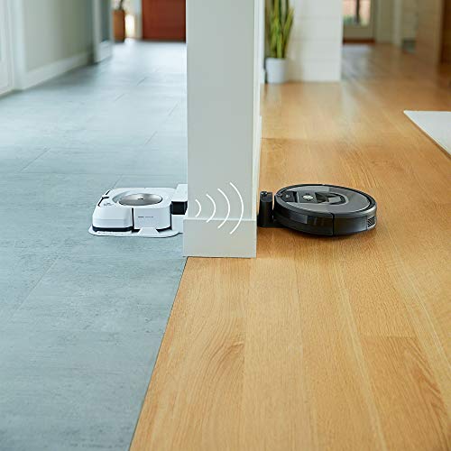 iRobot Roomba 960 der Volks-Saugroboter mit starker Saugkraft, 2 Multibodenbürsten, Navigation für mehrere Räume, lädt sich auf und setzt Reinigung fort, Ideal für Tierhaare, App-Steuerung,Dirt Detect - 12