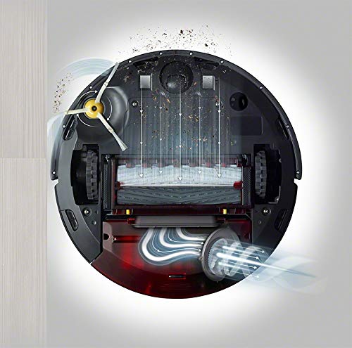 iRobot Roomba 960 der Volks-Saugroboter mit starker Saugkraft, 2 Multibodenbürsten, Navigation für mehrere Räume, lädt sich auf und setzt Reinigung fort, Ideal für Tierhaare, App-Steuerung,Dirt Detect - 3