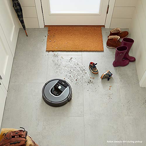 iRobot Roomba 960 der Volks-Saugroboter mit starker Saugkraft, 2 Multibodenbürsten, Navigation für mehrere Räume, lädt sich auf und setzt Reinigung fort, Ideal für Tierhaare, App-Steuerung,Dirt Detect - 4