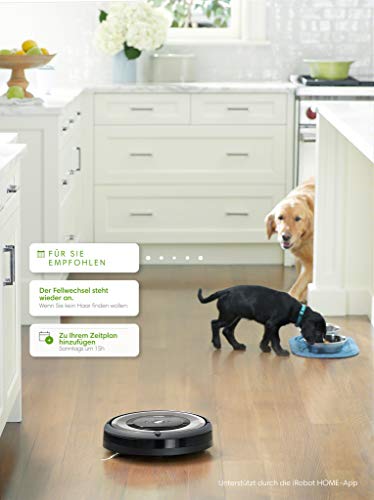 iRobot Roomba 960 der Volks-Saugroboter mit starker Saugkraft, 2 Multibodenbürsten, Navigation für mehrere Räume, lädt sich auf und setzt Reinigung fort, Ideal für Tierhaare, App-Steuerung,Dirt Detect - 9