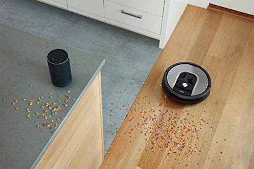 iRobot Roomba 960 der Volks-Saugroboter mit starker Saugkraft, 2 Multibodenbürsten, Navigation für mehrere Räume, lädt sich auf und setzt Reinigung fort, Ideal für Tierhaare, App-Steuerung,Dirt Detect - 10