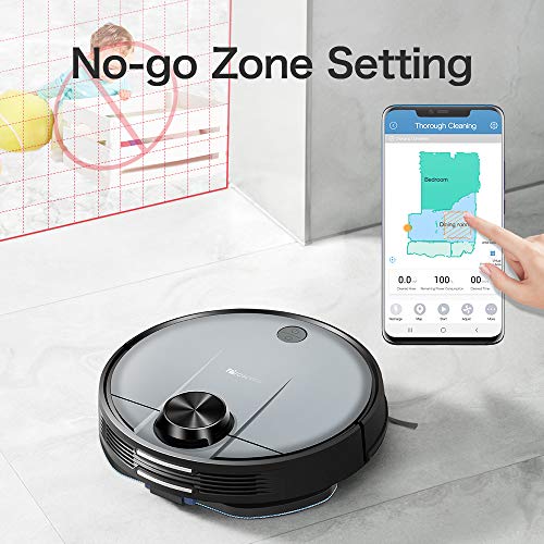 Proscenic M6 PRO WLAN Saugroboter, Saugroboter mit Wischfunktion, Staubsauger Roboter mit Laser-Navigation, Alexa- & Google Home &Appsteuerung, 2600PA Saugkraft und selektive Zimmerreinigung - 7