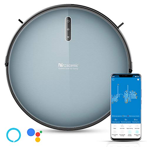 Updated 2020 Version Proscenic 830T WLAN Saugroboter, Staubsauger Roboter (3 in 1: Saugroboter mit Wischfunktion), App- und Alexa Steuerung, 350ML Wassertank,Magnetband für Bereich Begrenzung