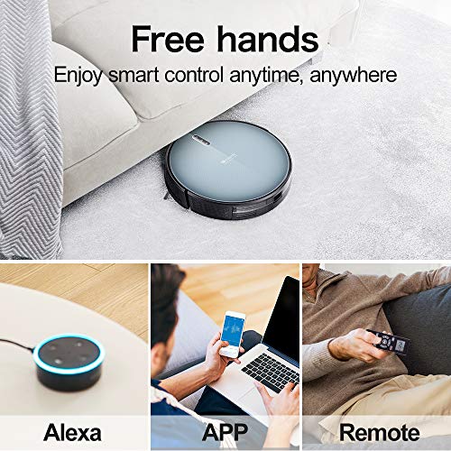 Updated 2020 Version Proscenic 830T WLAN Saugroboter, Staubsauger Roboter (3 in 1: Saugroboter mit Wischfunktion), App- und Alexa Steuerung, 350ML Wassertank,Magnetband für Bereich Begrenzung - 3