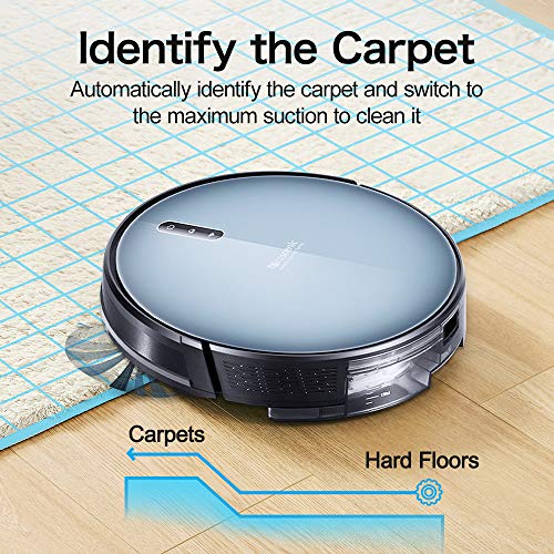 Updated 2020 Version Proscenic 830T WLAN Saugroboter, Staubsauger Roboter (3 in 1: Saugroboter mit Wischfunktion), App- und Alexa Steuerung, 350ML Wassertank,Magnetband für Bereich Begrenzung - 6