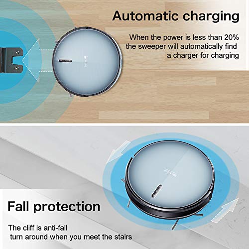 Updated 2020 Version Proscenic 830T WLAN Saugroboter, Staubsauger Roboter (3 in 1: Saugroboter mit Wischfunktion), App- und Alexa Steuerung, 350ML Wassertank,Magnetband für Bereich Begrenzung - 7