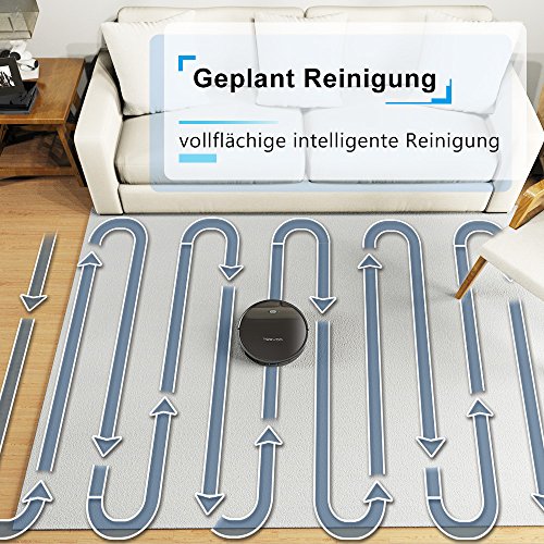 Staubsauger Roboter,Tesvor WLAN Saugroboter mit Raumkarte in Echtzeit Starkleistung Roboterstaubsauger Tierhaare und Allergene Optimiert für Teppich & Glattböden Kompatibel mit Alexa und APP-Steuerung - 3