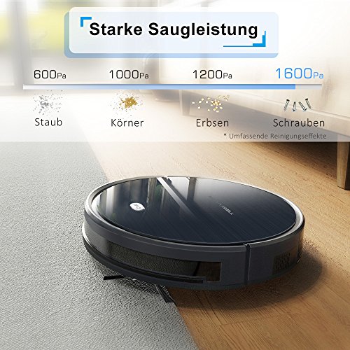 Staubsauger Roboter,Tesvor WLAN Saugroboter mit Raumkarte in Echtzeit Starkleistung Roboterstaubsauger Tierhaare und Allergene Optimiert für Teppich & Glattböden Kompatibel mit Alexa und APP-Steuerung - 4