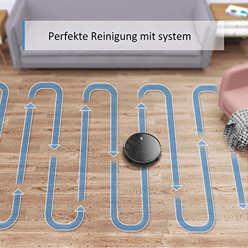 Saugroboter,Tesvor M1 mit 4000PA Powerleistung Roboterstaubsauger WLAN Staubsaugerroboter mit Raumkarte in Echtzeit Optimiert für Tierhaare Allergene Glatt Teppichböden mit APP Alexa/Google - 4
