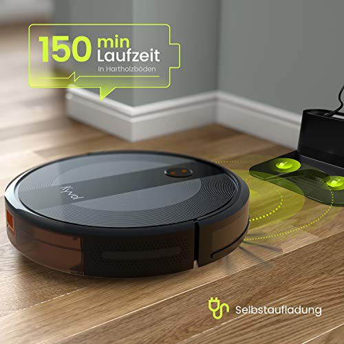 Kyvol Saugroboter 2000Pa Starke Saugkraft Staubsauger Roboter, 150Min. Akkulaufzeit Roboterstaubsauger, Kompatibel mit App/Alexa, Wlan Saugroboter für Tierhaare,Teppiche, Hartböden - 5
