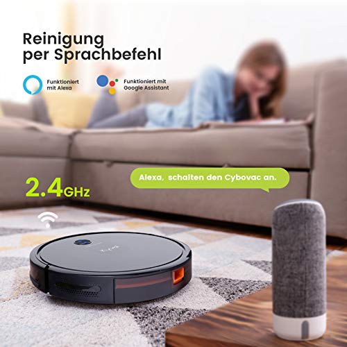 Kyvol Staubsauger Roboter 2200Pa Saugleistung, E30 Saugroboter mit Raumkarte, 150Min. Laufzeit,Sprachsteuerung,inkls. Magnetstreifen, Reinigt Hartböden, Teppiche, Tierhaare - 8