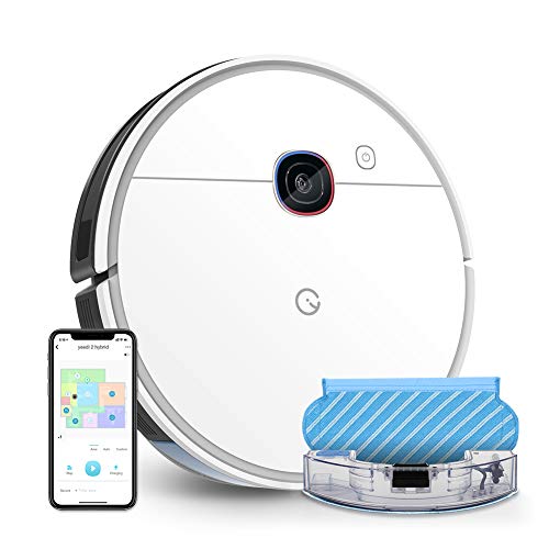 yeedi 2 hybrid Saugroboter mit Wischfunktion, Visual-SLAM-Navigation, 2500 Pa Saugleistung, Raumkarte, 200 min Laufzeit, funktioniert mit Alexa, Staubsauger Roboter für Tierhaare, Teppiche, Böden