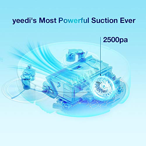 yeedi 2 hybrid Saugroboter mit Wischfunktion, Visual-SLAM-Navigation, 2500 Pa Saugleistung, Raumkarte, 200 min Laufzeit, funktioniert mit Alexa, Staubsauger Roboter für Tierhaare, Teppiche, Böden - 6