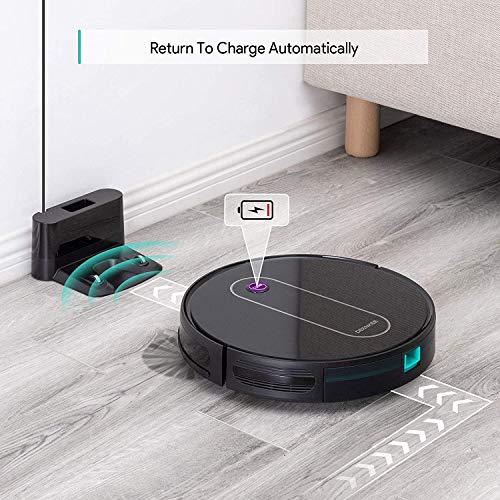 Deenkee Saugroboter mit 2000Pa Starke Saugkraft, Staubsauger Roboter Selbstaufladend, 110 Minuten Laufzeit, 6 Reinigungsmodi, Extrem dünn, Leiser Roboterstaubsauger für Tierhaare, Hartböden, Teppiche - 2