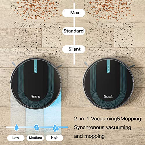 Proscenic 850T WLAN Saugroboter, Staubsauger Roboter, Alexa & Google Home & Appsteuerung, Saugroboter mit Wischfunktion, 3000Pa Saugleistung auf Teppichen und Hartböden, Magnetband für Begrenzung - 7