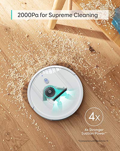 eufy RoboVac G10 Hybrid Saugroboter mit Wischfunktion, 2-in-1 Roboterstaubsauger mit Smart Dynamic Navigation, 2000Pa Saugkraft, Extrem dünn, Leiser Betrieb, ideal für Hartböden (Weiß) - 5