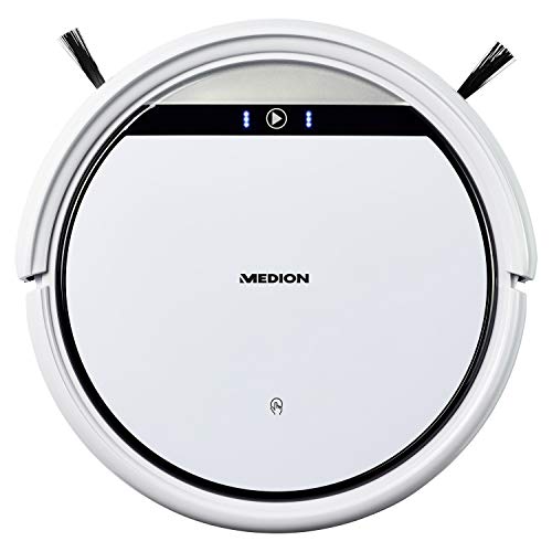 MEDION Saugroboter mit Wischfunktion (90 Min. Laufzeit, 2in1 Saug und Wisch Roboterstaubsauger für Hartböden, Teppiche, Fliesen, Laminat, Tierhaar optimiert, Rückkehr zur Ladestation, MD 18501) weiß - 6