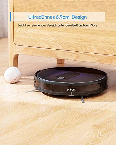 Bagotte Saugroboter, 2000Pa Saugkraft, 6,9 cm Super schlank, Staubsauger Roboter mit Auto-Boost Tech, Selbstaufladend, ideal Für Reinigen von Tierhaare, Teppich, Fliesen, Hartböden - 5