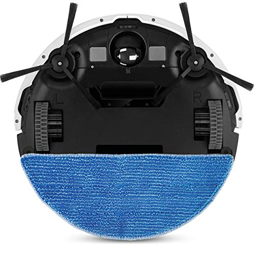 ZACO V5x Saugroboter mit Wischfunktion, App & Alexa Steuerung, 8,1cm flach, automatischer Roboter, 2in1 Wischen oder Staubsaugen, für Hartböden, Fallschutz, mit Ladestation, Mit Wlan, 22 W, 65 Dezibel - 6