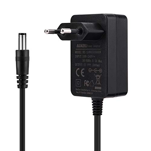 Aukru 24V Ersatz-Ladekabel Netzteil ladegerät für Vileda Saugroboter VR301 VR302 PetPro