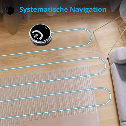 MEDION Wischroboter mit Wassertank P10W (Modell 2021, intelligente Navigation, Bodenreiniger mit Walze für Holzboden Hartboden Parkett, getrennter Schmutzwassertank/Frischwassertank) - 2
