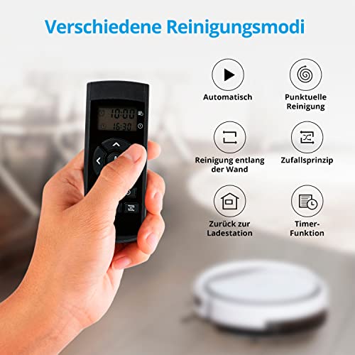 MEDION Saugroboter mit Wischfunktion E32 SW (2in1 Roboterstaubsauger für Böden Fliesen, Tierhaare Allergiker optimiert, Fernbedienung, Ladestation) - 5