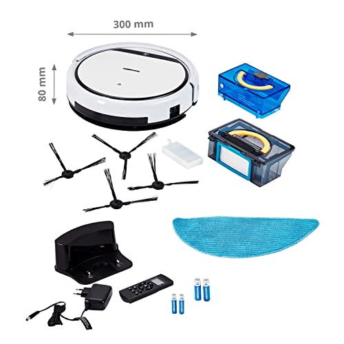 MEDION Saugroboter mit Wischfunktion E32 SW (2in1 Roboterstaubsauger für Böden Fliesen, Tierhaare Allergiker optimiert, Fernbedienung, Ladestation) - 6