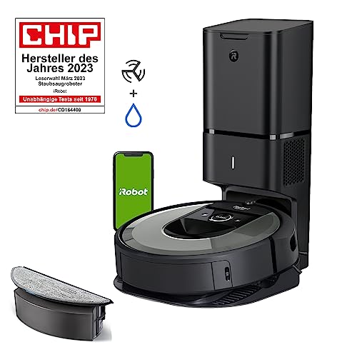iRobot Roomba Combo i8+ (i8576) Saug-/ Wischroboter mit 2. Auffangbehälter mit Wischpad, Autom. Absaugstation, Smarte Kartierung, Sprachassistenten kompatibel, WLAN, Einstellung per App, Light Silver - 2