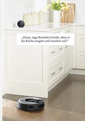 iRobot Roomba Combo i8+ (i8576) Saug-/ Wischroboter mit 2. Auffangbehälter mit Wischpad, Autom. Absaugstation, Smarte Kartierung, Sprachassistenten kompatibel, WLAN, Einstellung per App, Light Silver - 12
