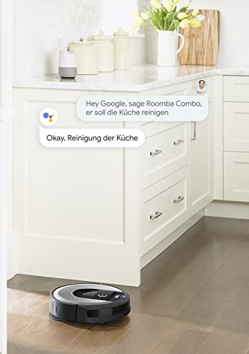 iRobot Roomba Combo i8+ (i8576) Saug-/ Wischroboter mit 2. Auffangbehälter mit Wischpad, Autom. Absaugstation, Smarte Kartierung, Sprachassistenten kompatibel, WLAN, Einstellung per App, Light Silver - 13