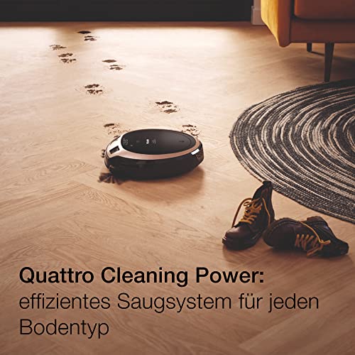 Miele Scout RX3 Home Vision HD Saugroboter / Testsieger der Stiftung Warentest / 4-stufiges Reinigungssystem / 120 min Akku Laufzeit /Bildübertragung / App Steuerung / Roségold Pearlfinish (11715050) - 3