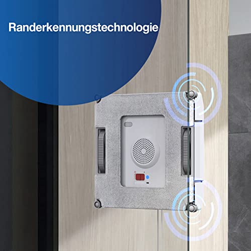 ECOVACS WINBOT W1 PRO Fensterputzroboter, intelligente Fensterscheiben Reinigung mit WIN SLAM 3.0, Cross-Sprühtechnologie, Reinigungsplanung, 2800 PA, Randerkennungstechnologie, App-Steuerung - 5