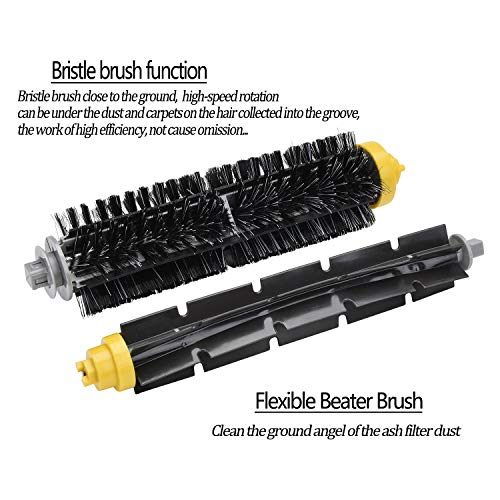 ANBOO Ersatzteile Bürsten für iRobot Roomba 600 Serie, Filter, Bürste Zubehörteil Kit kompatibel mit Roomba 564 585 595 605 615 616 620 621 625 630 631 650 660 665 670 671 676 680 Saugroboter - 5
