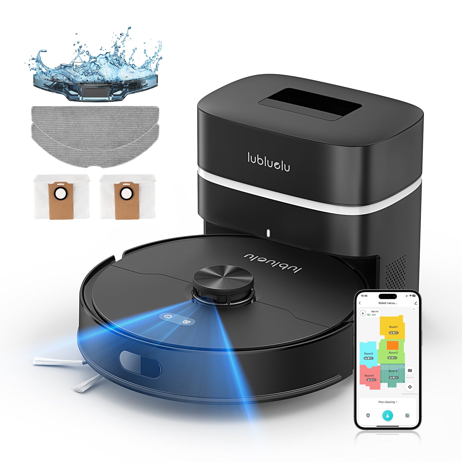 Lubluelu L50 Max Saugroboter mit Anti-Tangle-System