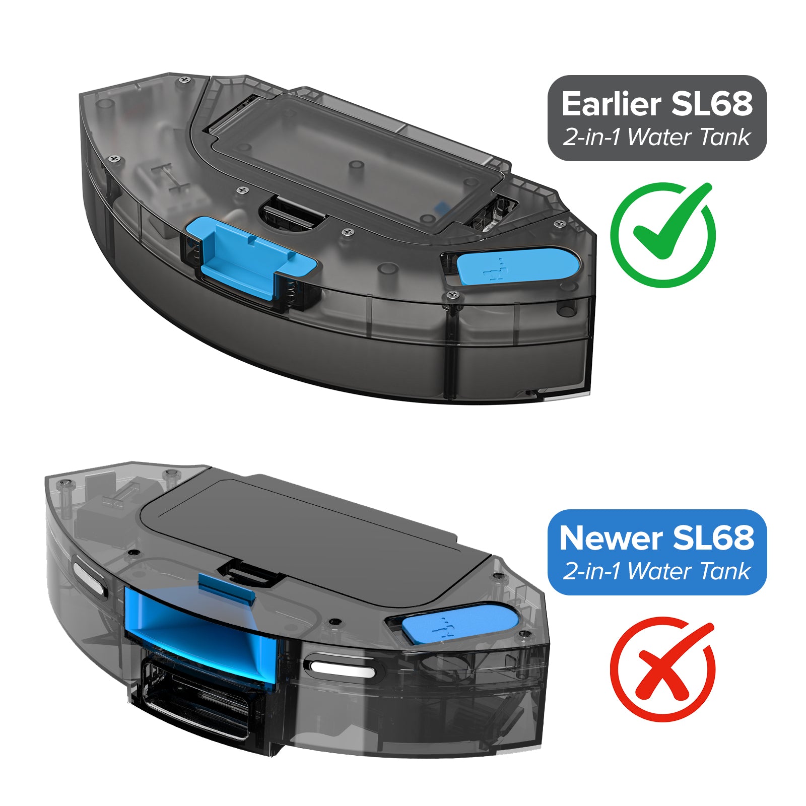 Lubluelu HEPA-Filter für 2-in-1-Wassertank (2 Stück) - 2