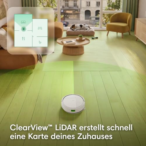Roomba 115 Saugroboter, 15.000 Pa Saugkraft, Laser-Navigation | Borsten-Gummibürste mit Kammstruktur gegen Verheddern, ausziehbare Seitenbürste, Kantenreinigung, 19 mm Hindernisüberquerung - 5