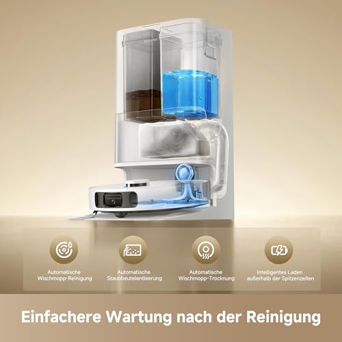 dreame L40 Ultra A Saugroboter mit Wischfunktion mit 24.000 Pa Saugkraft | TriCut-Bürste, 10,5 mm Mopp-Hub, multifunktionale Basisstation, Wischmopp-Selbstreinigung, intelligente Hindernisvermeidung - 7