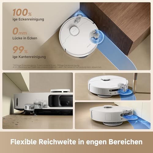 DREAME L10s Ultra Gen 3 Kit-A Saugroboter mit Wischfunktion, 25.000 Pa | Ausfahrbare Seitenbürste & Wischmopp, All-in-One Auto-Entleerung, & Wischmopp-Selbstreinigung, 10,5 mm Mopphub, App-Steuerung - 4
