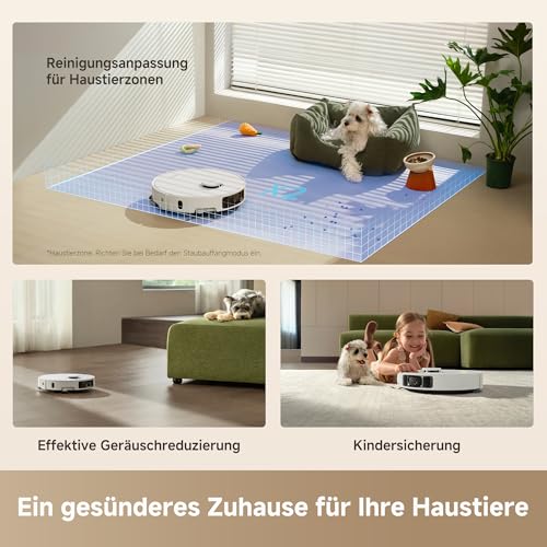 DREAME L10s Ultra Gen 3 Kit-A Saugroboter mit Wischfunktion, 25.000 Pa | Ausfahrbare Seitenbürste & Wischmopp, All-in-One Auto-Entleerung, & Wischmopp-Selbstreinigung, 10,5 mm Mopphub, App-Steuerung - 9