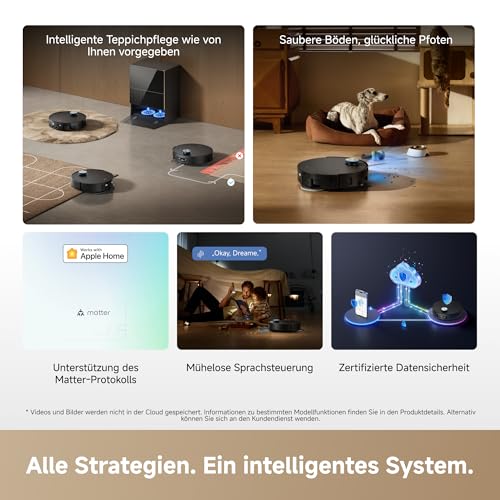 DREAME X60 Pro Ultra Complete Saugroboter mit UltraExtend-Armen,42.000Pa | AI OmniSight-System, 10 cm Hindernisüberwindung,11 A PowerMaster, Mopp-Selbstreinigung 100 °C, 100 % Haarentwirrung - 11