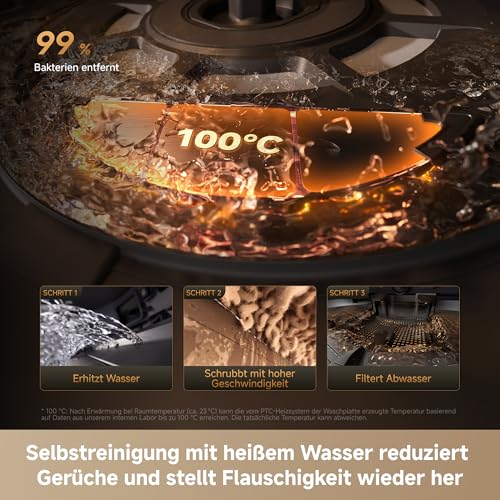 DREAME X60 Pro Ultra Complete Saugroboter mit UltraExtend-Armen,42.000Pa | AI OmniSight-System, 10 cm Hindernisüberwindung,11 A PowerMaster, Mopp-Selbstreinigung 100 °C, 100 % Haarentwirrung - 12