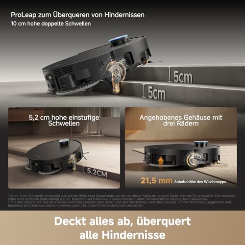 DREAME X60 Pro Ultra Complete Saugroboter mit UltraExtend-Armen,42.000Pa | AI OmniSight-System, 10 cm Hindernisüberwindung,11 A PowerMaster, Mopp-Selbstreinigung 100 °C, 100 % Haarentwirrung - 9