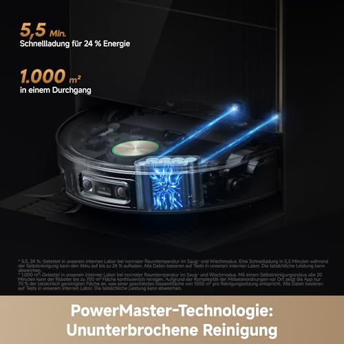 DREAME X60 Pro Ultra Complete Saugroboter mit UltraExtend-Armen,42.000Pa | AI OmniSight-System, 10 cm Hindernisüberwindung,11 A PowerMaster, Mopp-Selbstreinigung 100 °C, 100 % Haarentwirrung - 10