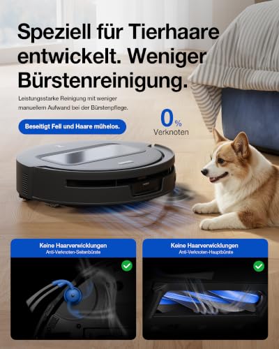 ECOVACS DEEBOT T90 MAX PRO Saugroboter mit Wischfunktion, 40.000 Pa BLAST | OZMO ROLLER 3.0 selbstreinigender wischmopp, Ausfahrbare Mopp, 100°C Heißwasser-Moppwäsche, 15mm Walzenmopp-Anhebung, Schwarz - 5