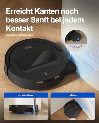 ECOVACS DEEBOT T90 MAX PRO Saugroboter mit Wischfunktion, 40.000 Pa BLAST | OZMO ROLLER 3.0 selbstreinigender wischmopp, Ausfahrbare Mopp, 100°C Heißwasser-Moppwäsche, 15mm Walzenmopp-Anhebung, Schwarz - 7