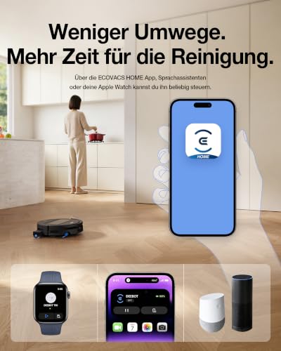 ECOVACS DEEBOT T90 MAX PRO Saugroboter mit Wischfunktion, 40.000 Pa BLAST | OZMO ROLLER 3.0 selbstreinigender wischmopp, Ausfahrbare Mopp, 100°C Heißwasser-Moppwäsche, 15mm Walzenmopp-Anhebung, Schwarz - 9