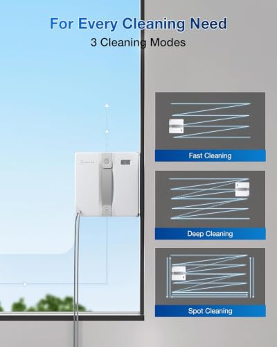 ECOVACS WINBOT Mini Fensterputzroboter, Grau,für kleine Fenster | Doppel-Düsen mit Ultraschall-Zerstäubung, 9-Stufen-Schutzsystem, intelligente Pfadplanung, Anti-Rutsch-System - 5