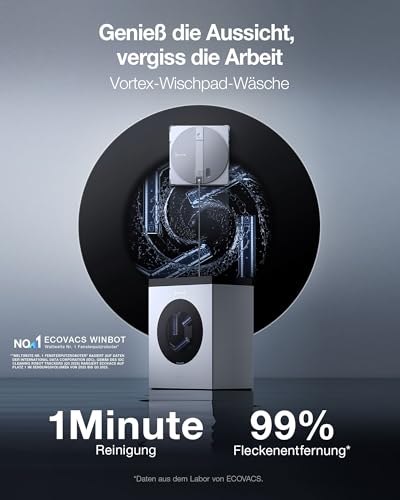 ECOVACS WINBOT W3 OMNI Fensterputzroboter mit Multifunktionsstation, Automatische Reinigung der Wischpads, Intelligente Reinigung entlang der Ränder, Sprühen mit drei Düsen, App-Steuerung - 2